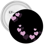 Pink harts design 3  Buttons Front