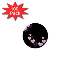 Pink Harts Design 1  Mini Buttons (100 Pack)  by Valentinaart