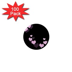 Pink Harts Design 1  Mini Magnets (100 Pack) 