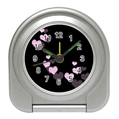 Pink Harts Design Travel Alarm Clocks