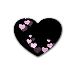 Pink Harts Design Heart Coaster (4 Pack) 