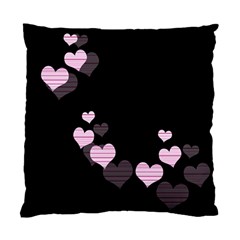 Pink Harts Design Standard Cushion Case (one Side) by Valentinaart