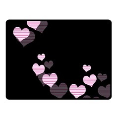 Pink Harts Design Fleece Blanket (small)