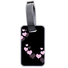 Pink Harts Design Luggage Tags (two Sides)