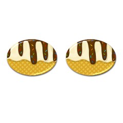 Ice Cream Zoom Cufflinks (oval) by Valentinaart