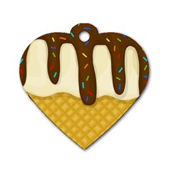 Ice Cream Zoom Dog Tag Heart (two Sides) by Valentinaart