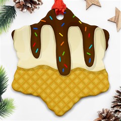 Ice Cream Zoom Snowflake Ornament (two Sides)