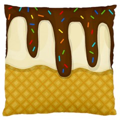 Ice Cream Zoom Large Cushion Case (two Sides) by Valentinaart