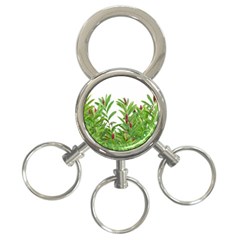 Tropical Floral Print 3-ring Key Chains