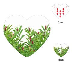 Tropical Floral Print Playing Cards (heart) 