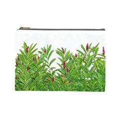 Tropical Floral Print Cosmetic Bag (large)  by dflcprints