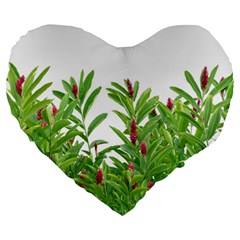 Tropical Floral Print Large 19  Premium Heart Shape Cushions