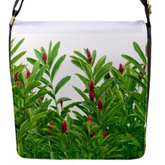 Tropical Floral Print Flap Messenger Bag (s)