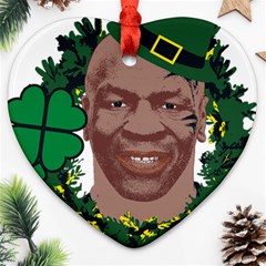 Kith Me I m Irith, Mike Tyson St Patrick s Day Design Ornament (heart)