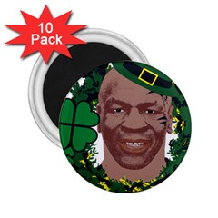 Kith Me I m Irith, Mike Tyson St Patrick s Day Design 2 25  Magnets (10 Pack)  by twistedimagetees