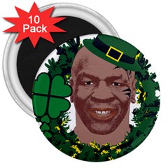 Kith Me I m Irith, Mike Tyson St Patrick s Day Design 3  Magnets (10 Pack)  by twistedimagetees