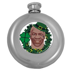 Kith Me I m Irith, Mike Tyson St Patrick s Day Design Round Hip Flask (5 Oz) by twistedimagetees