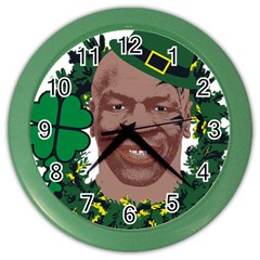 Kith Me I m Irith, Mike Tyson St Patrick s Day Design Color Wall Clocks