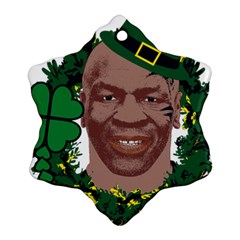 Kith Me I m Irith, Mike Tyson St Patrick s Day Design Snowflake Ornament (two Sides)