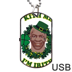 Kith Me I m Irith, Mike Tyson St Patrick s Day Design Dog Tag Usb Flash (one Side) by twistedimagetees