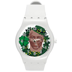 Kith Me I m Irith, Mike Tyson St Patrick s Day Design Round Plastic Sport Watch (m)