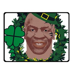 Kith Me I m Irith, Mike Tyson St Patrick s Day Design Double Sided Fleece Blanket (small)  by twistedimagetees