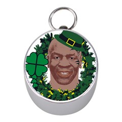 Kith Me I m Irith, Mike Tyson St Patrick s Day Design Mini Silver Compasses by twistedimagetees