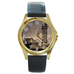 Chittorgarh Round Gold Metal Watch