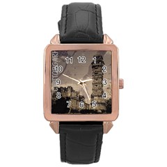 Chittorgarh Rose Gold Leather Watch 