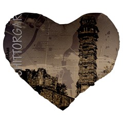 Chittorgarh Large 19  Premium Flano Heart Shape Cushions by fatfatiya