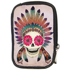 Tribal Hipster Colorful Skull Compact Camera Cases by Brittlevirginclothing