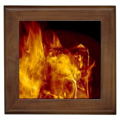 Ablaze Abstract Afire Aflame Blaze Framed Tiles by Amaryn4rt