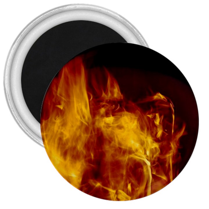 Ablaze Abstract Afire Aflame Blaze 3  Magnets