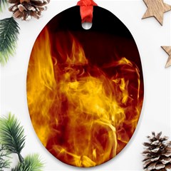 Ablaze Abstract Afire Aflame Blaze Ornament (oval) by Amaryn4rt