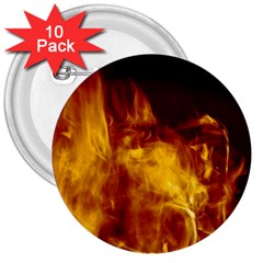 Ablaze Abstract Afire Aflame Blaze 3  Buttons (10 Pack) 