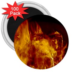 Ablaze Abstract Afire Aflame Blaze 3  Magnets (100 Pack) by Amaryn4rt