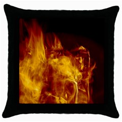 Ablaze Abstract Afire Aflame Blaze Throw Pillow Case (black) by Amaryn4rt