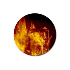 Ablaze Abstract Afire Aflame Blaze Magnet 3  (round)