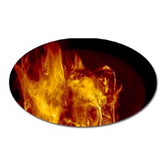 Ablaze Abstract Afire Aflame Blaze Oval Magnet by Amaryn4rt