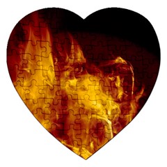 Ablaze Abstract Afire Aflame Blaze Jigsaw Puzzle (heart)