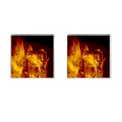 Ablaze Abstract Afire Aflame Blaze Cufflinks (square)