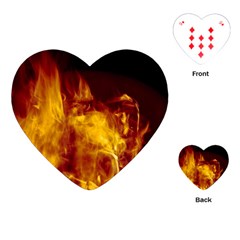 Ablaze Abstract Afire Aflame Blaze Playing Cards (heart)  by Amaryn4rt