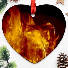 Ablaze Abstract Afire Aflame Blaze Heart Ornament (two Sides) by Amaryn4rt