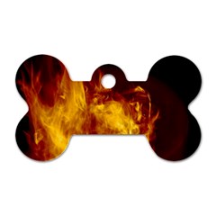 Ablaze Abstract Afire Aflame Blaze Dog Tag Bone (two Sides)