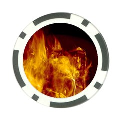 Ablaze Abstract Afire Aflame Blaze Poker Chip Card Guard by Amaryn4rt