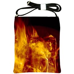 Ablaze Abstract Afire Aflame Blaze Shoulder Sling Bags by Amaryn4rt