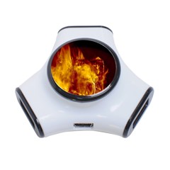 Ablaze Abstract Afire Aflame Blaze 3-port Usb Hub by Amaryn4rt