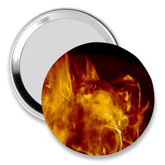 Ablaze Abstract Afire Aflame Blaze 3  Handbag Mirrors