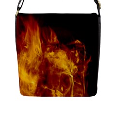 Ablaze Abstract Afire Aflame Blaze Flap Messenger Bag (l)  by Amaryn4rt