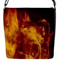 Ablaze Abstract Afire Aflame Blaze Flap Messenger Bag (s) by Amaryn4rt